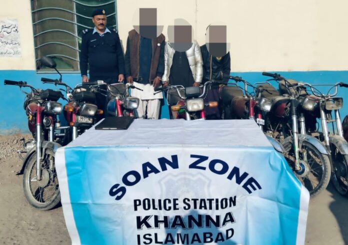 Police bust two bike-lifting gangs, recover 12 stolen bikes, laptop