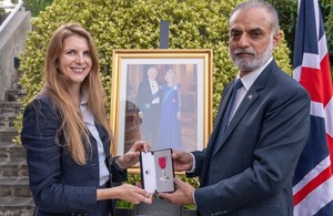 British High Commission Security Manager awarded honorary MBE