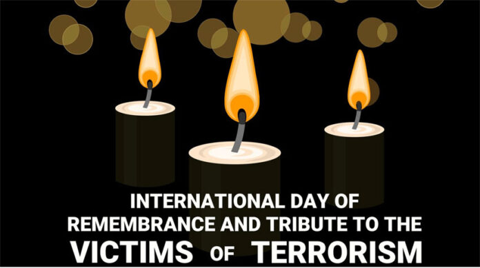 Day of remembrance, tribute to victims of terrorism observed