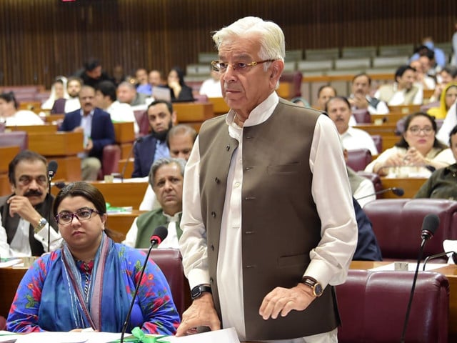 Remarks in PTI public rally challenged Pakistan’s integrity: Khawaja Asif