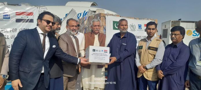 NDMA sends another relief consignment to Gaza, Lebanon, Syria