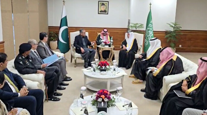 Mohsin Naqvi discusses bilateral ties, security cooperation with Saudi dy minister