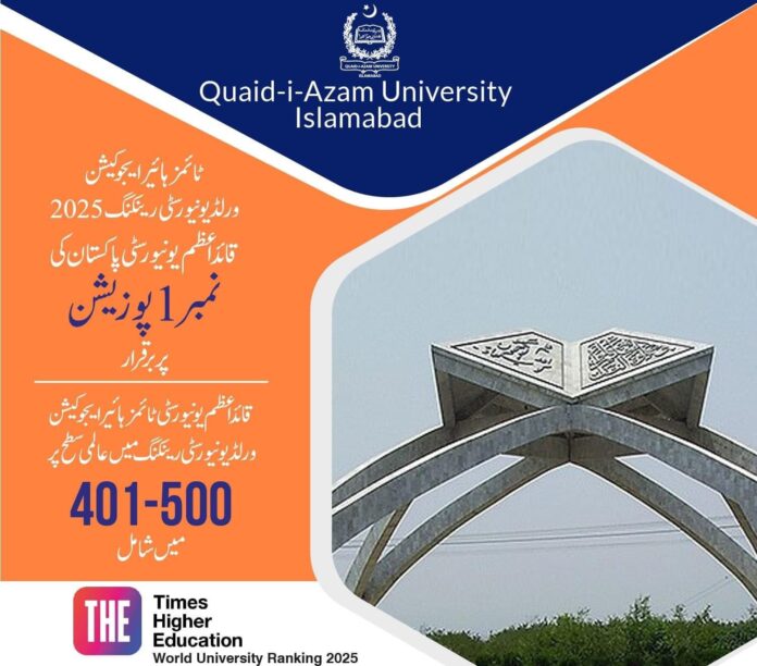 QAU ranks among top 400 globally by Times World University Ranking 2025