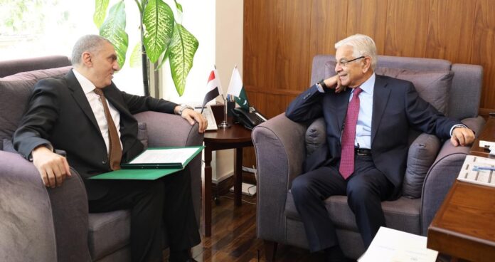 Pakistan, Egypt enjoy cordial historical ties: Kh Asif