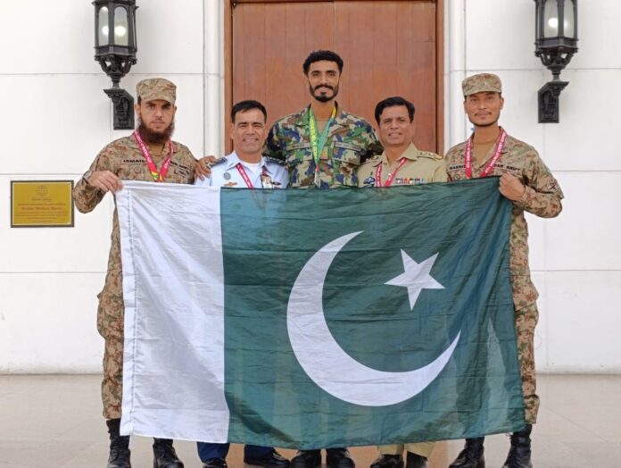 Pakistan Armed Forces’ tri services team won five medals at 4th CISM