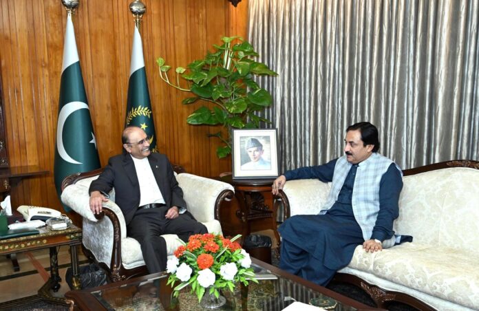 Senate deputy chairman calls on President Zardari