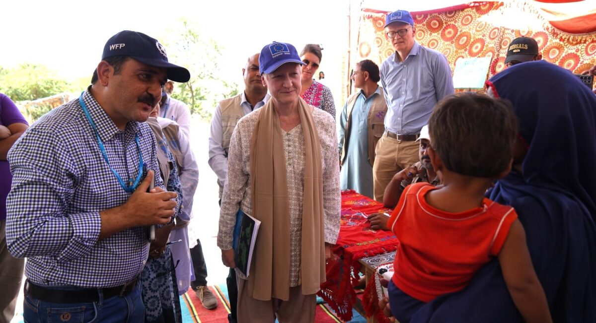 EU ambassador visits Sindh to witness, scale assistance flood hit areas