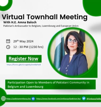 Ambassador Amna Baloch to hold virtual khuli katchehri in Belgium