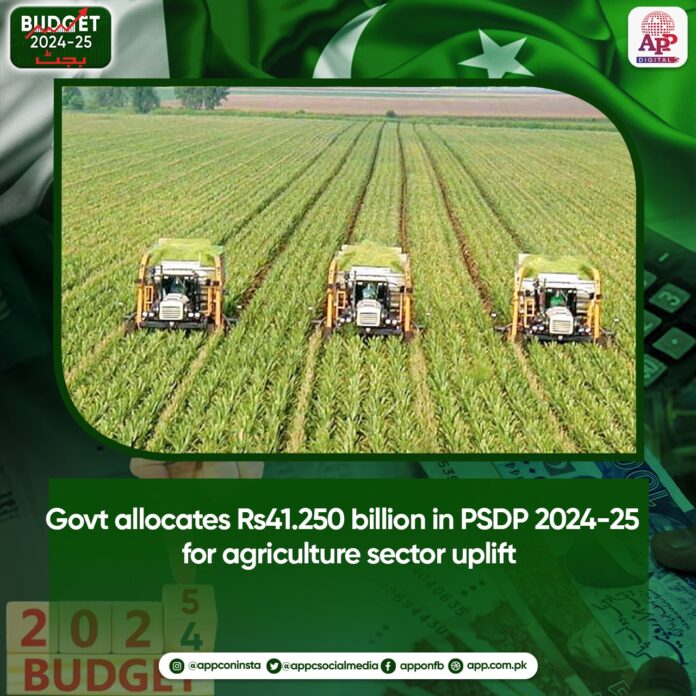 Govt allocates Rs41.250 billion in PSDP 2024-25 for agriculture sector uplift