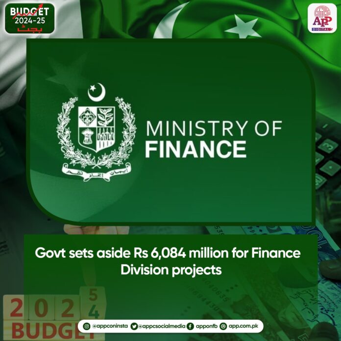 Govt sets aside Rs 6,084 million for Finance Division projects