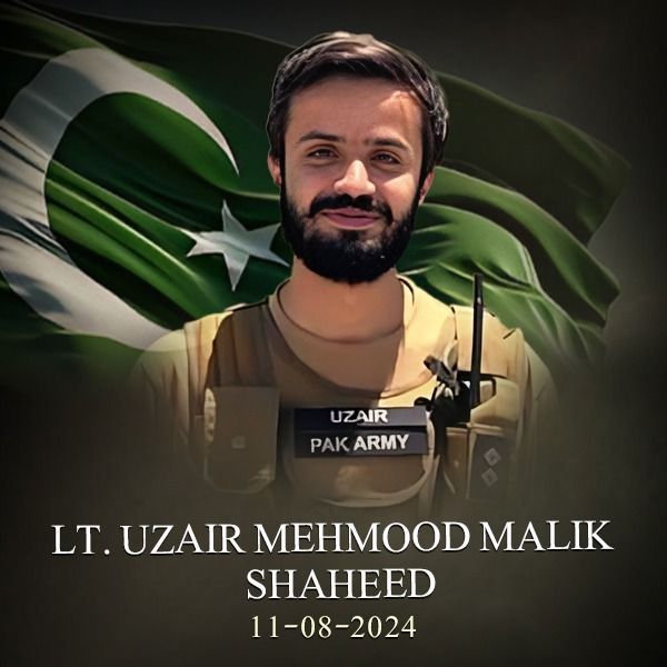 Lt Uzair embraced martyrdom after getting critically injured in Tirah Valley fire exchange