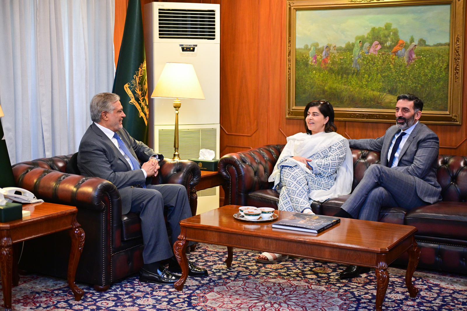 UK House of Lords’ member Sayeeda Warsi calls on Deputy PM Dar