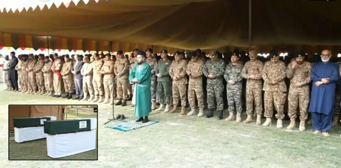 Funeral prayers of Hassan Khel IBO offered at Peshawar Garrison