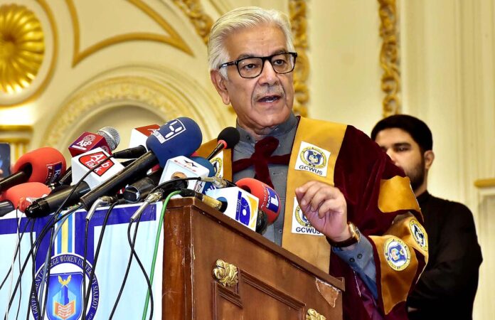 Khawaja Asif urges female students to bring about change