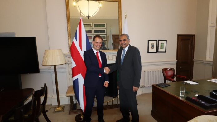 Mohsin Naqvi meets British Parliamentary Under-Secretary of State