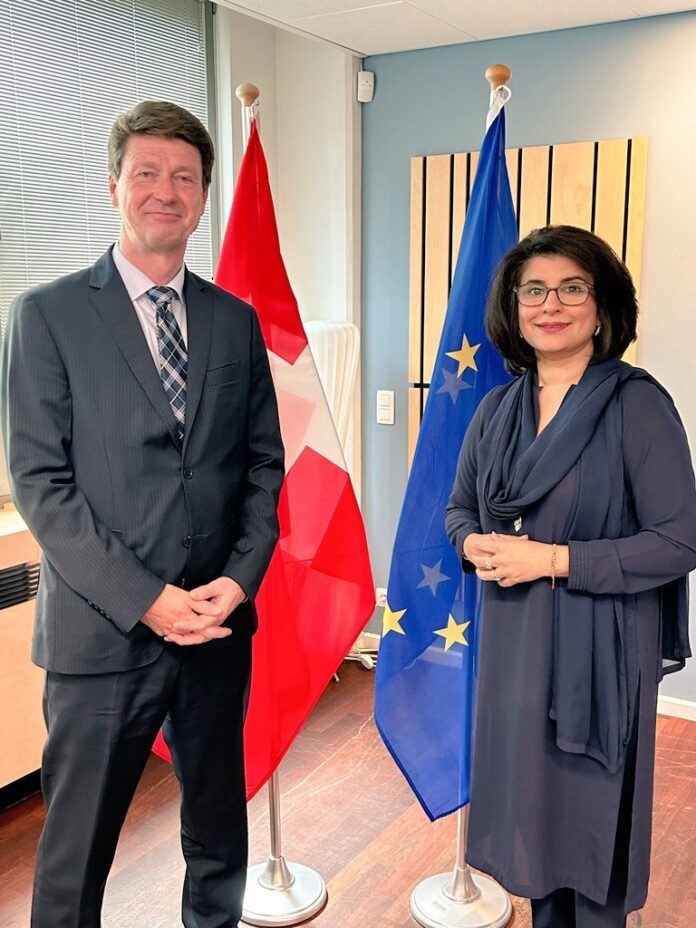 Ambassador Amna meets Denmark’s representative to EU Michael Lund Jeppesen