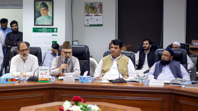 Amir Muqam chairs review meeting regarding preparations for Youm-e-Istehsal