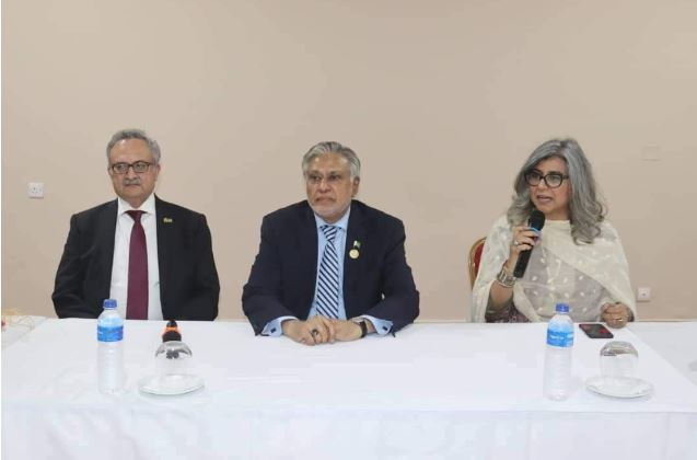 DPM Ishaq Dar interacts with Pakistani community in Gambia