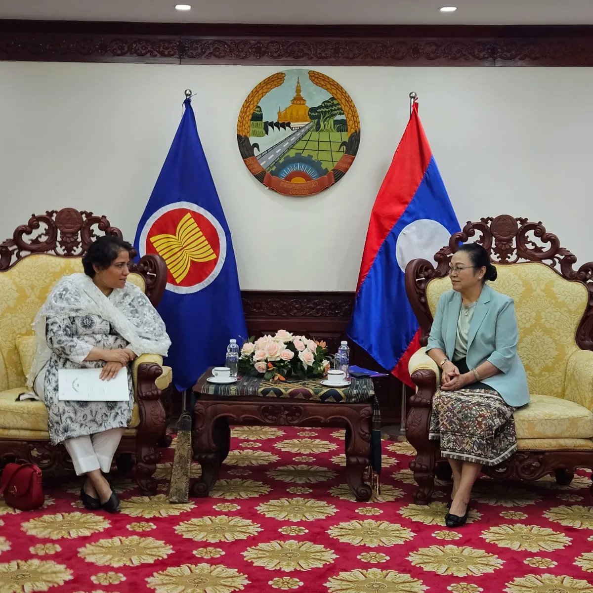 Pakistan’s Vietnam ambassador meets Lao counterpart