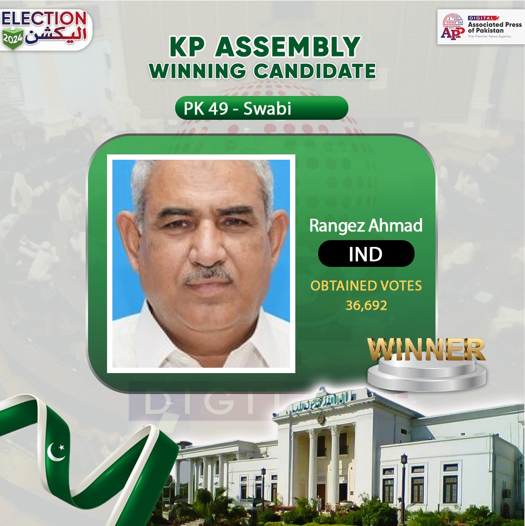 Independent candidate Rangeez Ahmed wins PK-49 election