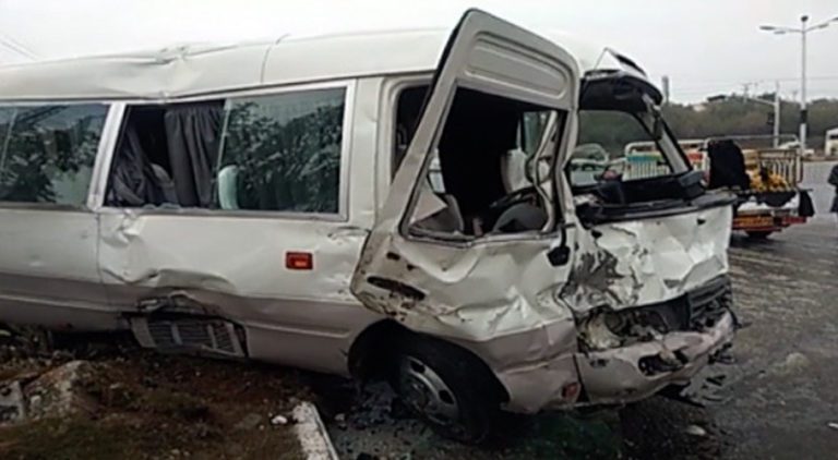 Van-truck collision claims four lives