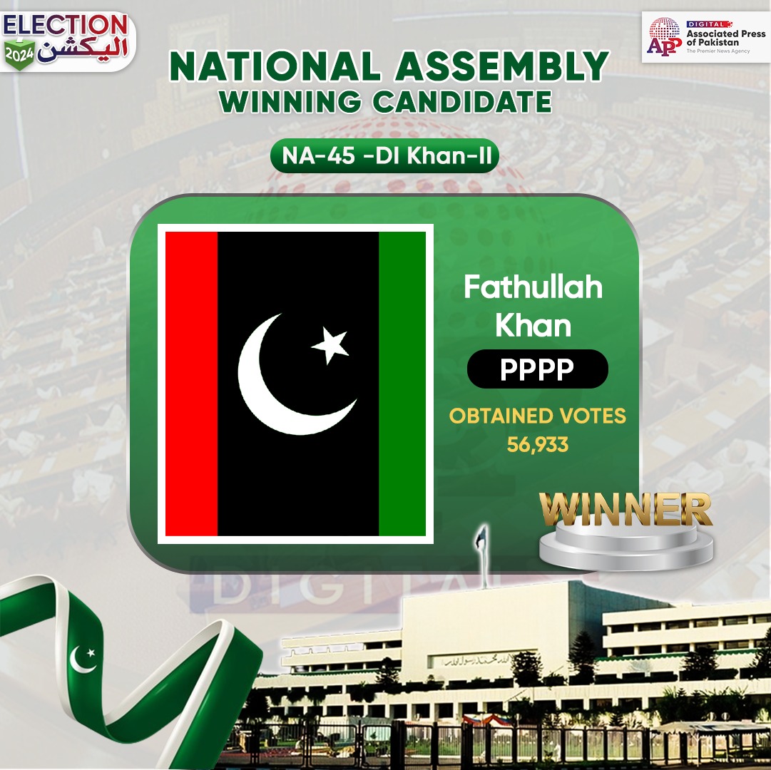 Fateh Ullah Khan wins NA-45