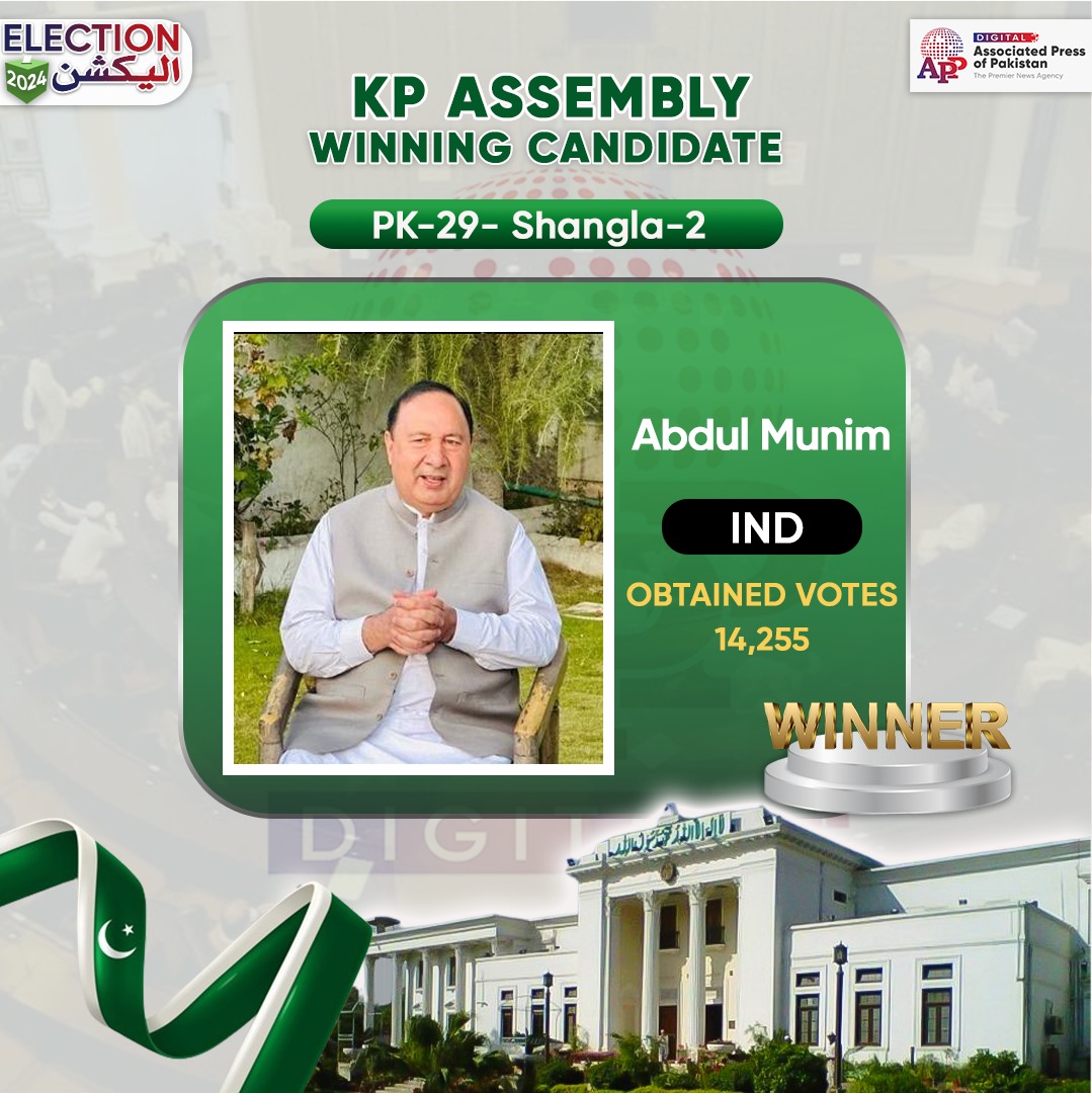 Independent candidate Abdul Munim wins PK-29 election