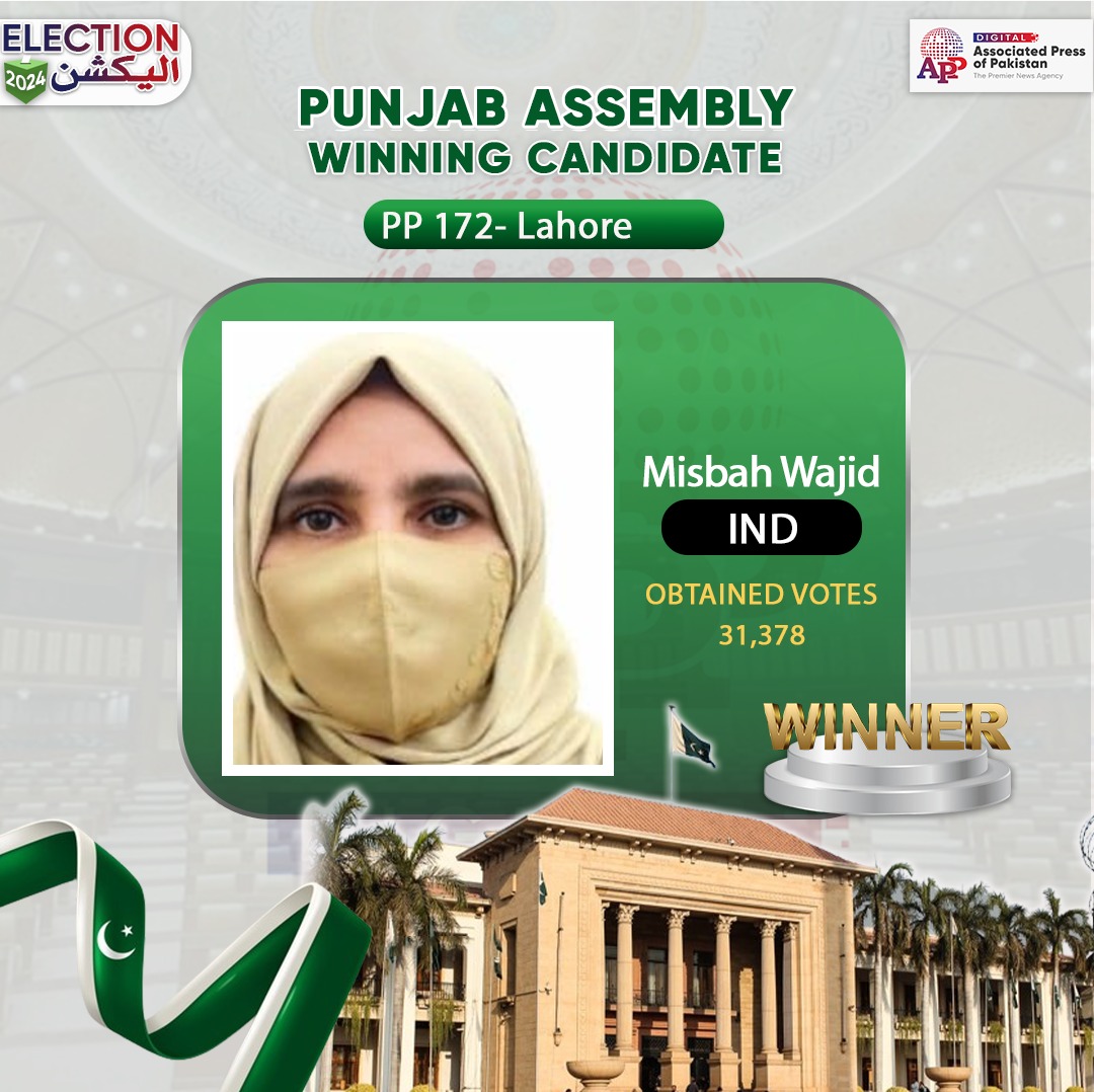 Independent Misbah Wajid wins PP-172 election