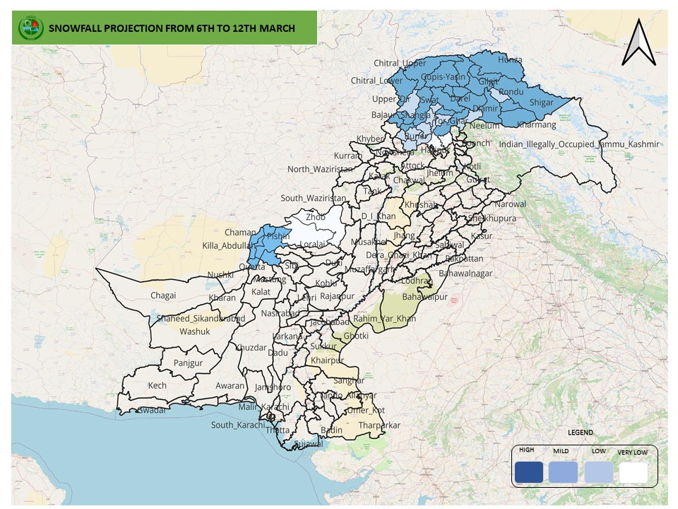 NDMA’s NCOP forecast rain, snow from March 6-12