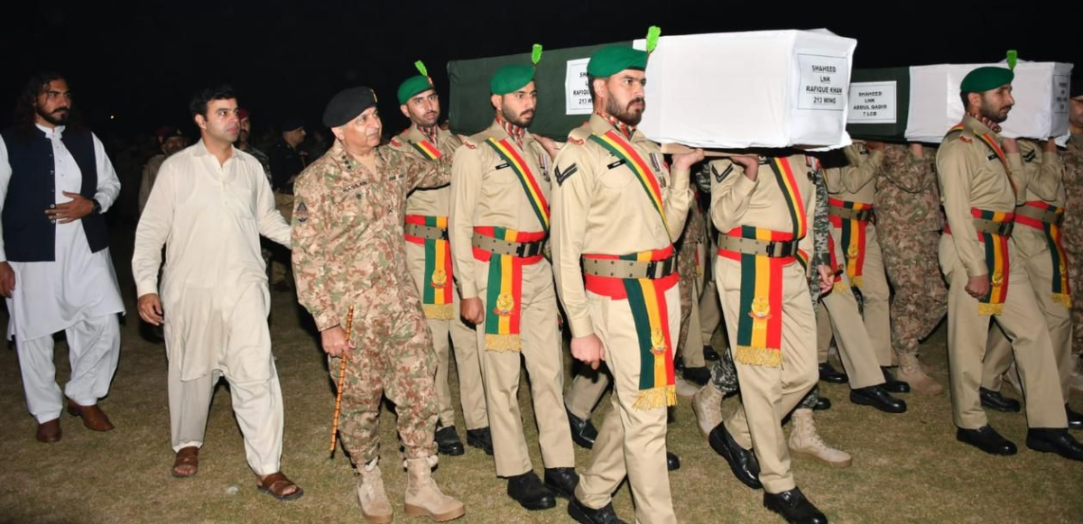 Funeral prayers of Tirah Operation martyrs held at Peshawar Garrison