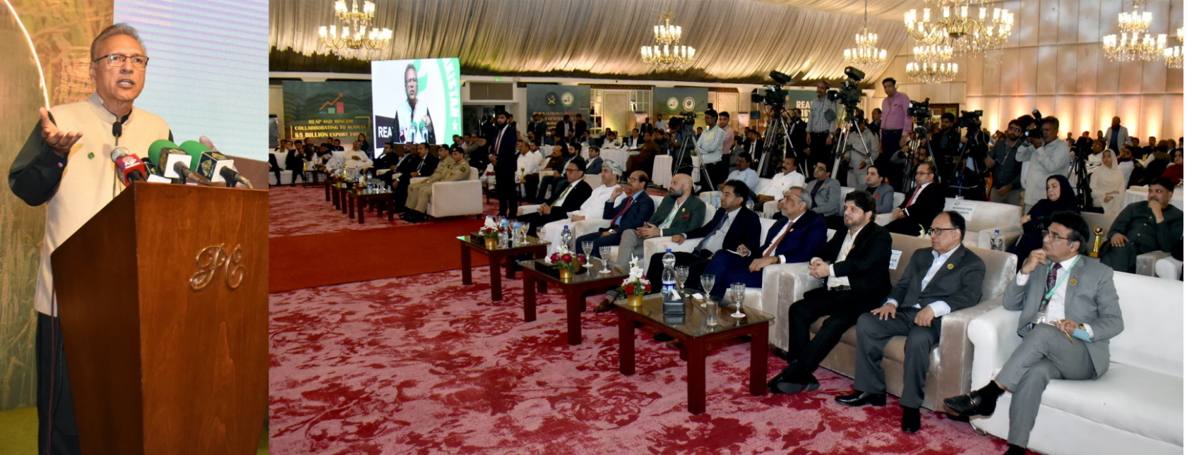 Caretaker govt, COAS trying to bring investment under joint-ventures to improve economy: President