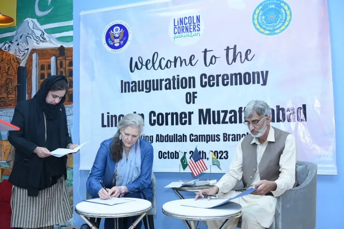 US embassy opens another Lincoln Corner at UAJK