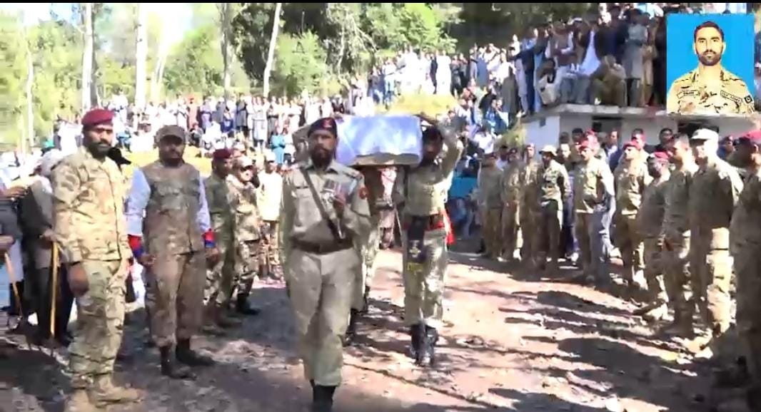 Sepoy Sajid Azam Shaheed laid to rest with full military honours