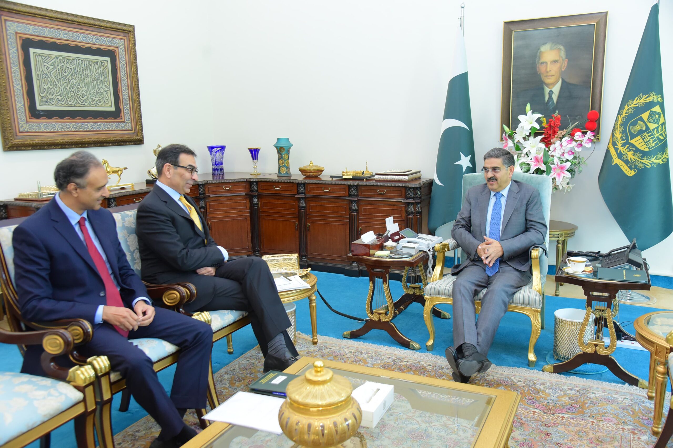 Energy minister calls on PM Kakar