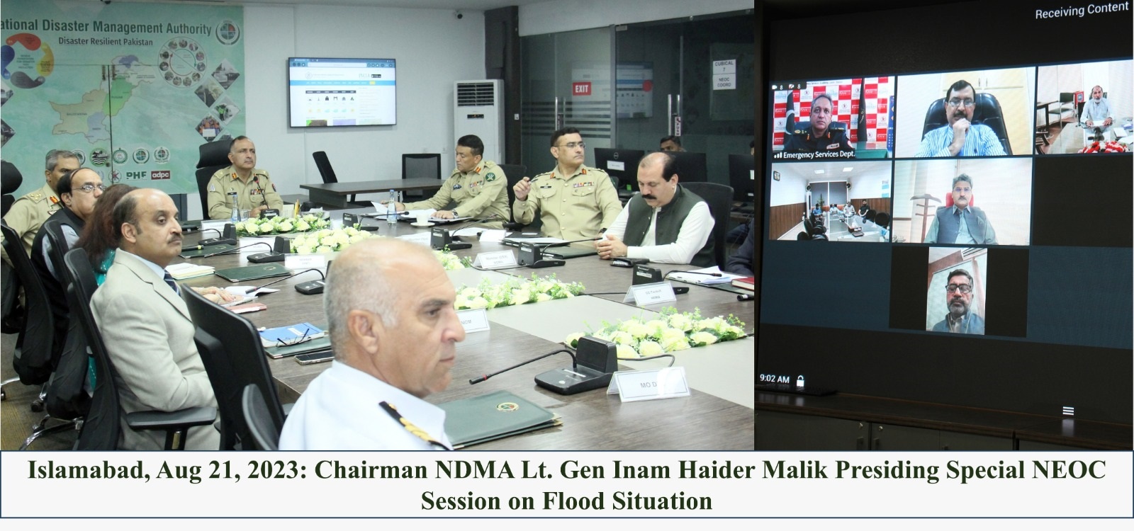 Chairman NDMA reviews damages caused by ongoing floods in Sutlej River