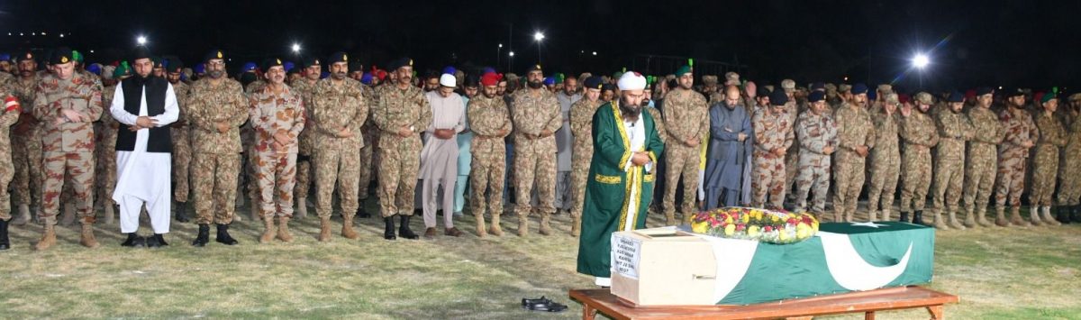 Funeral prayer of Wali Tangi attack martyr offered at Quetta Garrison