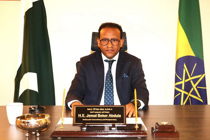 Ethiopian Envoy felicitates Pakistan on 76th Independence Day