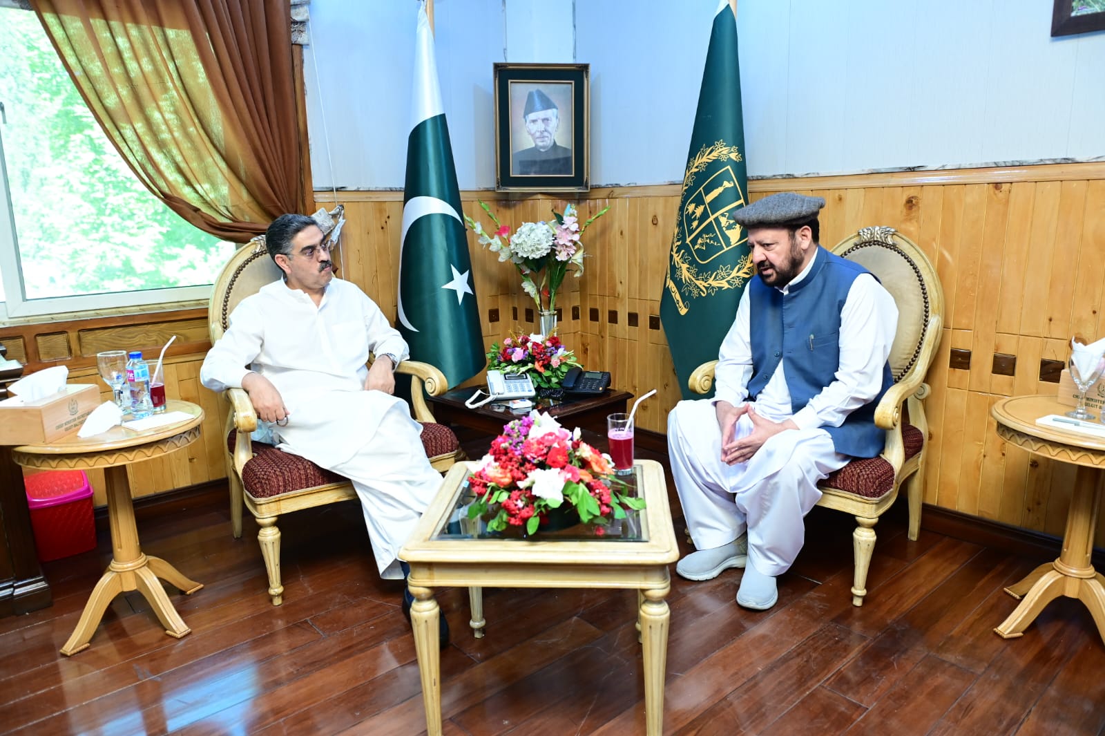 CM Gilgit Baltistan briefs PM Kakar about development projects